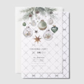 ニュートラルウォーター色クリスマスパーティー ベラム紙招待状 (オフセット (招待状))