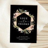 ニュートラルウォーター色フローラブラック |愛と感謝してい サンキューカード