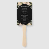 ニュートラルウォーター色フローラブラック |結婚式 プログラム ハンドファン (裏面)