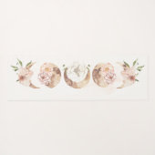 ニュートラルウォーター色フローラムーン相神秘的 ヨガマット (裏面(横))