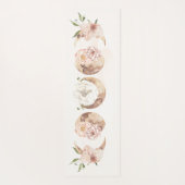 ニュートラルウォーター色フローラムーン相神秘的 ヨガマット (裏面)