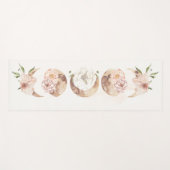 ニュートラルウォーター色フローラムーン相神秘的 ヨガマット (正面(横))