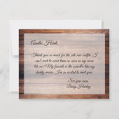 ニュートラルウッドベビーシャワーサンキューカード 招待状 (裏面)