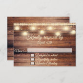 ニュートラルウッドベビーシャワーRSVPカード 出欠カード (正面/裏面)