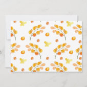 ニュートラルウッドランド森林動物ベビースシャワー 招待状 (裏面)