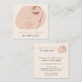 ニュートラルエスティフェミニン顔美しいスキンケア スクエア名刺 (正面/裏面)