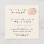 ニュートラルエスティフェミニン顔美しいスキンケア スクエア名刺 (裏面)