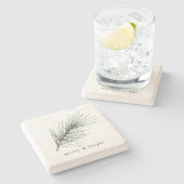 ニュートラルエバーグリーンクリスマスホリデー ストーンコースター (横)