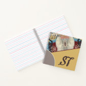 ニュートラルエレガンスと抽象芸術混合メディアアクセント ノートブック (内部)