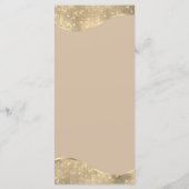 ニュートラルエレガントおよびシャンパンの金ゴールドメニュー メニュー (裏面)