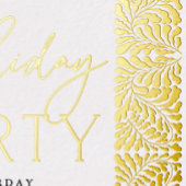 ニュートラルエレガントアーツ&クラフツスタイルホリデーパーティー 箔シーズンカード