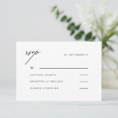ニュートラルエレガントウェディングRsvp 出欠カード (スタンド正面)