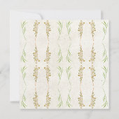 ニュートラルエレガントクリームグリーン素朴保存日 招待状 (裏面)