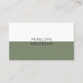 ニュートラルエレガントグリーンQRコードボホシックモダン 名刺 (正面)