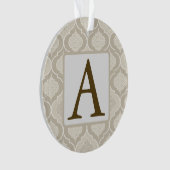 ニュートラルエレガントトーンでのモロッコトレリスのパターン オーナメント (正面)