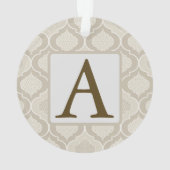 ニュートラルエレガントトーンでのモロッコトレリスのパターン オーナメント (裏面)