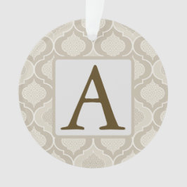 ニュートラルエレガントトーンでのモロッコトレリスのパターン オーナメント