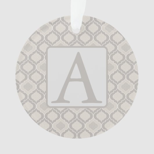 ニュートラルエレガントトーンでのモロッコトレリスのパターン オーナメント (正面)