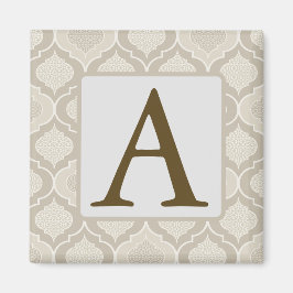 ニュートラルエレガントトーンでのモロッコトレリスのパターン マグネット