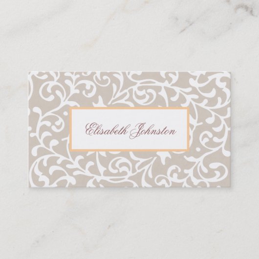 ニュートラルエレガントトーンダマスクフェミニンフローラ 名刺 (正面)