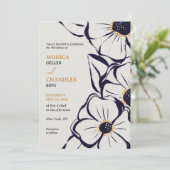 ニュートラルエレガントビッグ開花結婚式招待状 招待状 (スタンド正面)