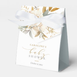 ニュートラルエレガントフローラベビーイン開花ベビーシャワー フェイバーボックス