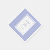 ニュートラルエレガントブルーシャドー結婚フローラのディナー スタンダードカクテルナプキン (角)