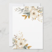 ニュートラルエレガントベビーイン開花ベビーシャワー サンキューカード (裏面)