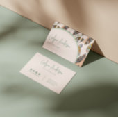 ニュートラルエレガントボホシック羽毛インディ 名刺