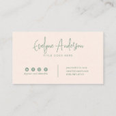 ニュートラルエレガントボホシック羽毛インディ 名刺 (裏面)