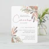 ニュートラルエレガントボホフローラファーストホーコミュニオン 招待状 (スタンド正面)