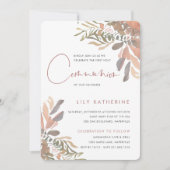 ニュートラルエレガントボホフローラファーストホーコミュニオン 招待状 (正面)