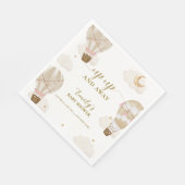 ニュートラルエレガントボホホットエアバルーンベビーシャワー スタンダードランチョンナプキン (角)