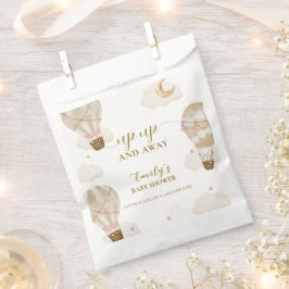 ニュートラルエレガントボホホットエアバルーンベビーシャワー フェイバーバッグ