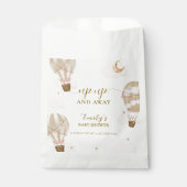 ニュートラルエレガントボホホットエアバルーンベビーシャワー フェイバーバッグ (正面)