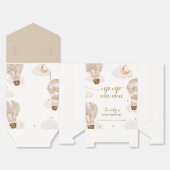 ニュートラルエレガントボホホットエアバルーンベビーシャワー フェイバーボックス (見開き)