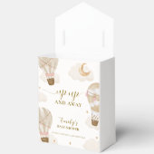 ニュートラルエレガントボホホットエアバルーンベビーシャワー フェイバーボックス (見開き)