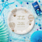 ニュートラルエレガントボホホットエアバルーンベビーシャワー ペーパープレート (パーティー)