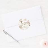 ニュートラルエレガントボホホットエアバルーンベビーシャワー ラウンドシール (封筒)