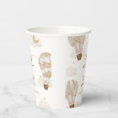 ニュートラルエレガントボホホットエアバルーンベビーシャワー 紙コップ (左)