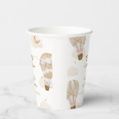 ニュートラルエレガントボホホットエアバルーンベビーシャワー 紙コップ (右)