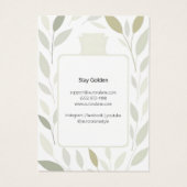 ニュートラルエレガントリーフ香水プリントカード (裏面)