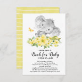 ニュートラルエレファントベビーシャワーブックベビーカード エンクロージャーカード (正面/裏面)