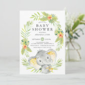 ニュートラルエレファントベビーシャワー招待状 招待状 (スタンド正面)