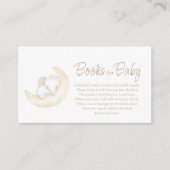 ニュートラルエレファントムーンベビーシャワーブックベビー エンクロージャーカード (正面)