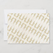 ニュートラルオークレームグリーン素朴婚約パーティ 招待状 (裏面)