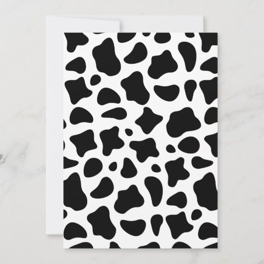 ニュートラルカウテーマのベビーシャワー招待状 招待状 (裏面)