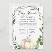 ニュートラルカボチャ赤ちゃんシャワーバイメール招待状 招待状 (正面)