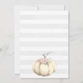 ニュートラルカボチャ赤ちゃんシャワーバイメール招待状 招待状 (裏面)