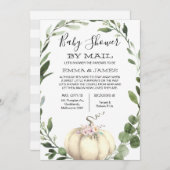 ニュートラルカボチャ赤ちゃんシャワーバイメール招待状 招待状 (正面/裏面)